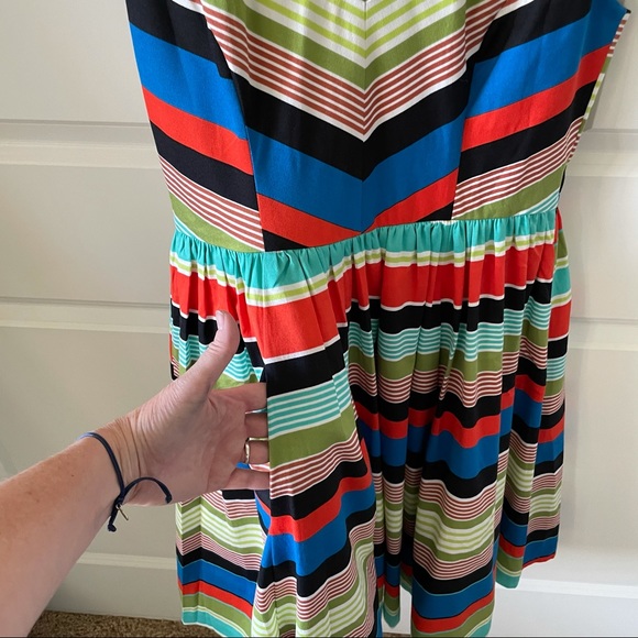 Anthro Tracy Reese Boardwalk Striped Sleeveless Silk Blend Dress - Picture 13 of 15